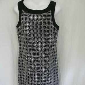 J Howard Women’s Shift Dress Black White Geometric